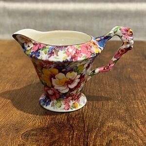 Royal Crown Pasadena Melody Chintz Creamer Floral Tea Party Cottagecore Vintage